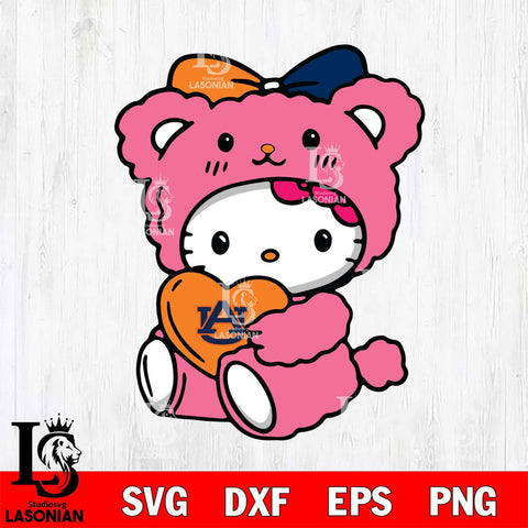 Auburn Tigers Cute Hello Kitty 3 Svg Eps Dxf Png File, Digital Download, Instant Download