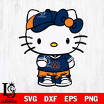 Auburn Tigers Cute Hello Kitty Football 2 Svg Eps Dxf Png File, NCAA svg, Digital Download, Instant Download