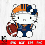 Auburn Tigers Cute Hello Kitty Football 5 Svg Eps Dxf Png File, NCAA svg, Digital Download, Instant Download