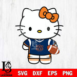 Auburn Tigers Cute Hello Kitty Football 8 Svg Eps Dxf Png File, NCAA svg, Digital Download, Instant Download