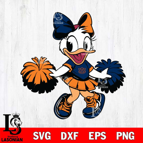 Auburn Tigers Daisy Duck Cheerleader Svg Eps Dxf Png File, NCAA svg, Digital Download, Instant Download