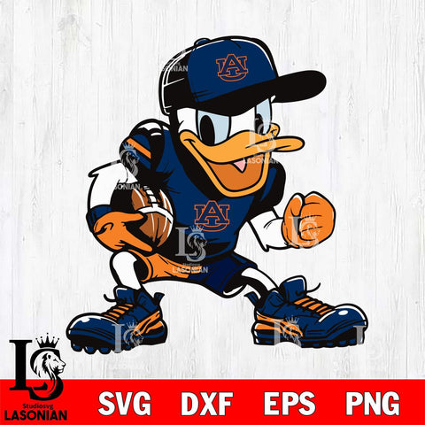 Auburn Tigers Donal Duck Svg Eps Dxf Png File, NCAA svg, Digital Download, Instant Download