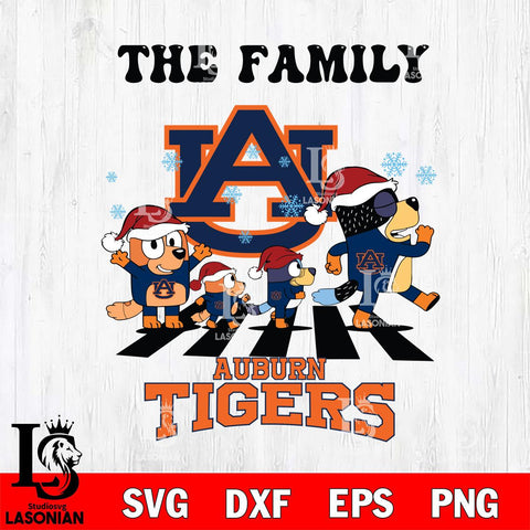 Auburn Tigers Family Bluey Christmas Svg Eps Dxf Png File, Digital Download