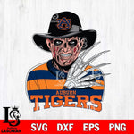 Auburn Tigers Freddy Krueger Horror Halloween Svg Eps Dxf Png File, NCAA svg, Digital Download, Instant Download