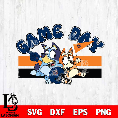 Auburn Tigers Game Day Bluey Svg Eps Dxf Png File, Digital Download, Instant Download