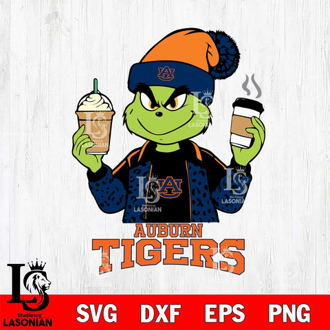 Auburn Tigers Grinch 2 coffee Svg Eps Dxf Png File, Digital Download, Instant Download