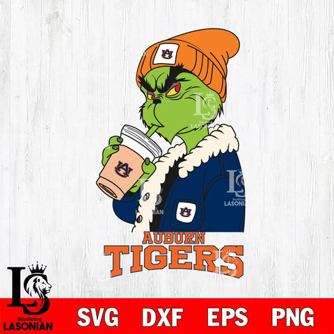 Auburn Tigers Grinch Bougie Football Svg Eps Dxf Png File, Digital Download, Instant Download