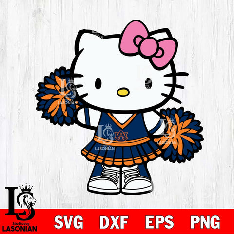 Auburn Tigers Hello Kitty Cheerleader 11 Svg Eps Dxf Png File, Digital Download, Instant Download