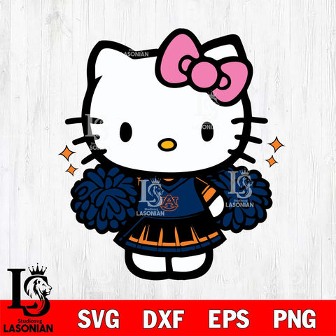 Auburn Tigers Hello Kitty Cheerleader Svg Eps Dxf Png File, Digital Download, Instant Download