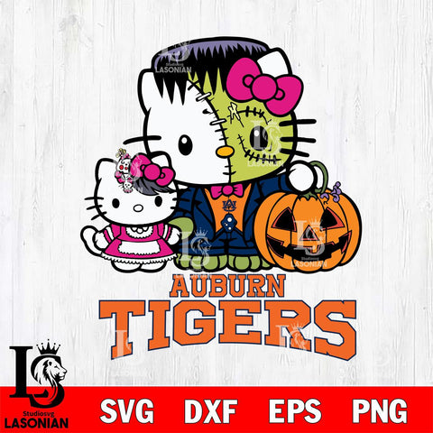 Auburn Tigers Hello Kitty Horror 10 Svg Eps Dxf Png File, Digital Download