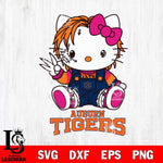 Auburn Tigers Hello Kitty Horror Svg Eps Dxf Png File, Digital Download