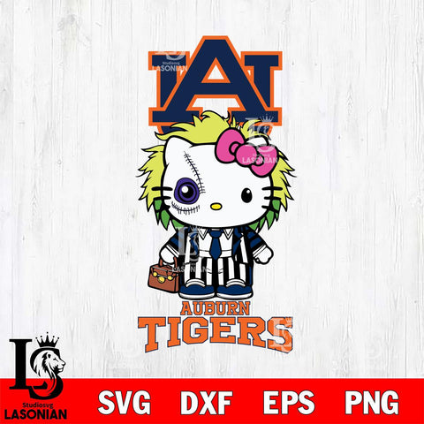 Auburn Tigers Hello Kitty Horror 8 Svg Eps Dxf Png File, Digital Download