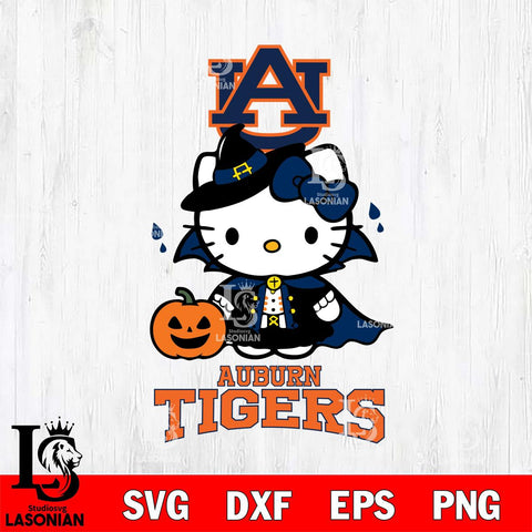 Auburn Tigers Hello Kitty Horror 9 Svg Eps Dxf Png File, Digital Download