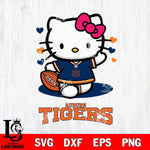 Auburn Tigers Hello Kitty NCAA 3 Svg Eps Dxf Png File, Digital Download, Instant Download