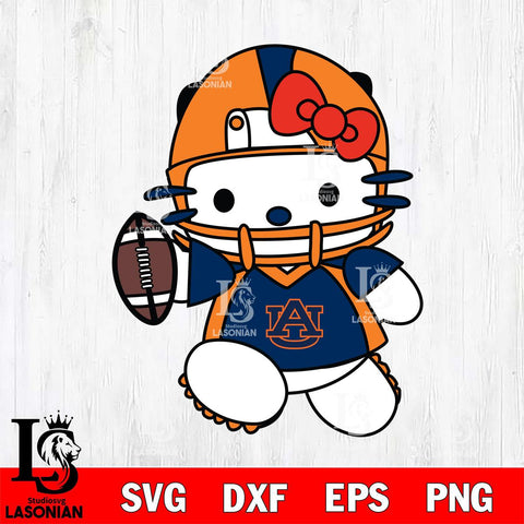 Auburn Tigers Hello Kitty sport 11 Svg Eps Dxf Png File, NCAA svg, Digital Download, Instant Download