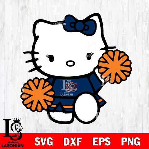 Auburn Tigers Hello Kitty sport 4 Svg Eps Dxf Png File, NCAA svg, Digital Download, Instant Download