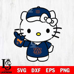 Auburn Tigers Hello Kitty sport 5 Svg Eps Dxf Png File, NCAA svg, Digital Download, Instant Download