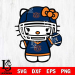 Auburn Tigers Hello Kitty sport 6 Svg Eps Dxf Png File, NCAA svg, Digital Download, Instant Download