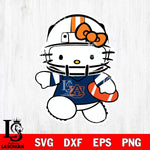 Auburn Tigers Hello Kitty sport 8 Svg Eps Dxf Png File, NCAA svg, Digital Download, Instant Download