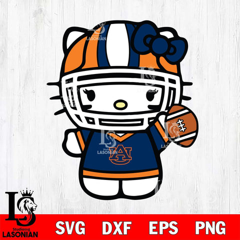 Auburn Tigers Hello Kitty sport 9 Svg Eps Dxf Png File, NCAA svg, Digital Download, Instant Download