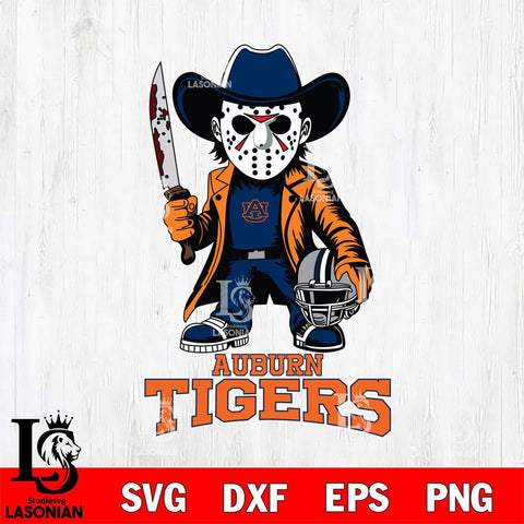 Auburn Tigers Jason Voorhees 3 Svg Eps Dxf Png File, Digital Download