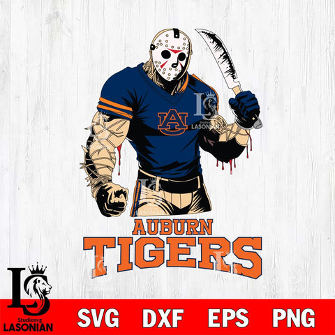 Auburn Tigers Jason Voorhees Svg Eps Dxf Png File, Digital Download