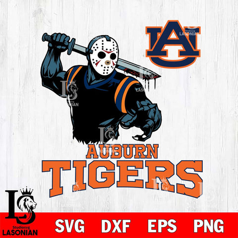 Auburn Tigers Jason Voorhees 5 Svg Eps Dxf Png File, Digital Download