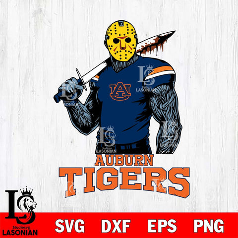 Auburn Tigers Jason Voorhees 7 Svg Eps Dxf Png File, Digital Download