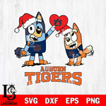 Auburn Tigers Love Bluey Christmas Svg Eps Dxf Png File, Digital Download