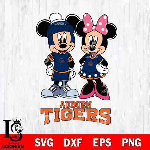 Auburn Tigers Mickey Minnie Mouse Pink Svg Eps Dxf Png File, NCAA svg , File Cut , Digital Download , Instant Download, Cut Svg Files