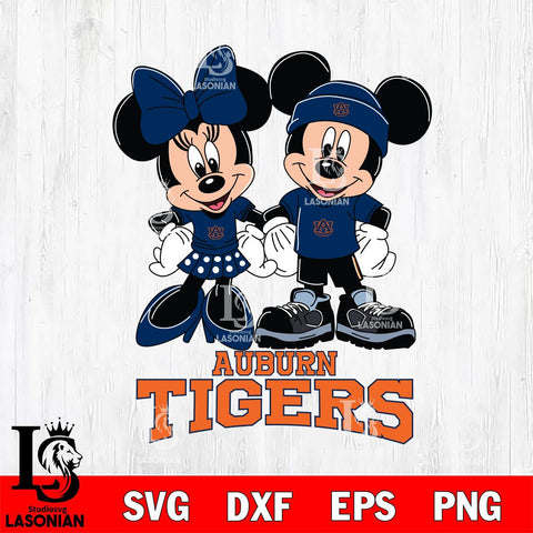 Auburn Tigers Mickey Minnie Rugby ball Svg Eps Dxf Png File, NCAA svg , File Cut , Digital Download , Instant Download, Cut Svg Files