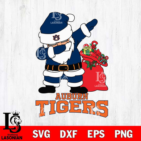 Auburn Tigers Santa Dabbing Christmas Svg dxf eps png pdf file,NCAA svg,Digital Download,Cricut file