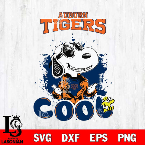 Auburn Tigers Snoopy Sport 7 Svg Eps Dxf Png File, Digital Download