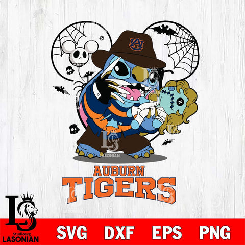 Auburn Tigers Stitch Freddy Krueger Halloween Svg Eps Dxf Png File, Digital Download, Instant Download