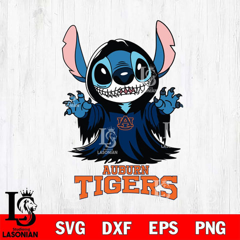 Auburn Tigers Stitch Ghost Svg Eps Dxf Png File, NCAA svg, Digital Download, Instant Download