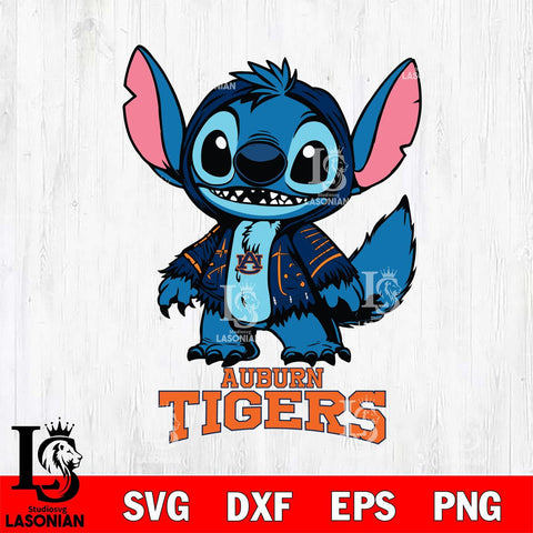 Auburn Tigers Stitch Halloween Svg Eps Dxf Png File, NCAA svg, Digital Download, Instant Download