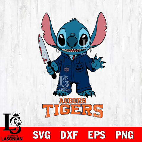 Auburn Tigers Stitch Horror 2 Svg Eps Dxf Png File, NCAA svg, Digital Download, Instant Download