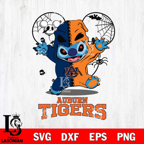 Auburn Tigers Stitch Horror Halloween 2 Svg Eps Dxf Png File, Digital Download, Instant Download