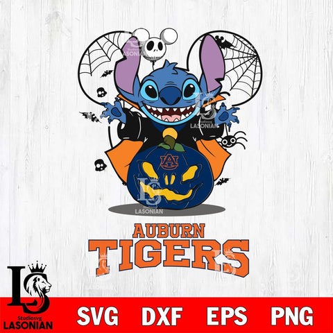 Auburn Tigers Stitch Horror Halloween Svg Eps Dxf Png File, Digital Download, Instant Download