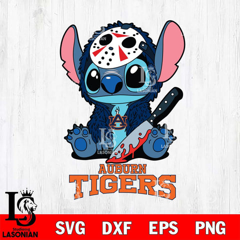 Auburn Tigers Stitch Jason Voorhees Svg Eps Dxf Png File, NCAA svg, Digital Download, Instant Download