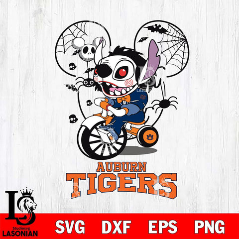 Auburn Tigers Stitch Jigsaws Halloween Svg Eps Dxf Png File, Digital Download, Instant Download