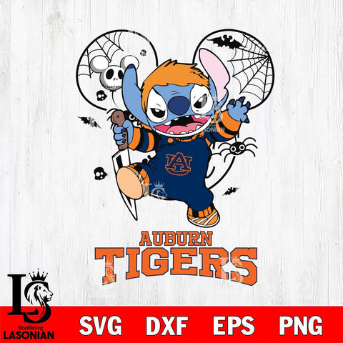 Auburn Tigers Stitch Michael Halloween Svg Eps Dxf Png File, Digital Download, Instant Download