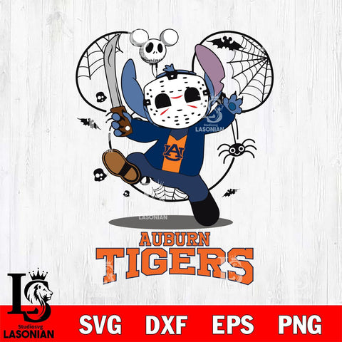 Auburn Tigers Stitch jason voorhees Halloween Svg Eps Dxf Png File, Digital Download, Instant Download