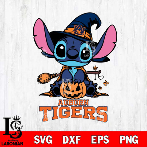 Auburn Tigers Stitch witch Svg Eps Dxf Png File, NCAA svg, Digital Download, Instant Download