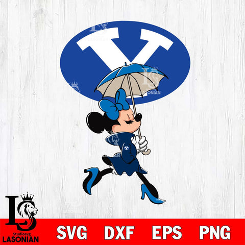 BYU Cougars Fancy Minnie Svg Eps Dxf Png File, Digital Download, Instant Download