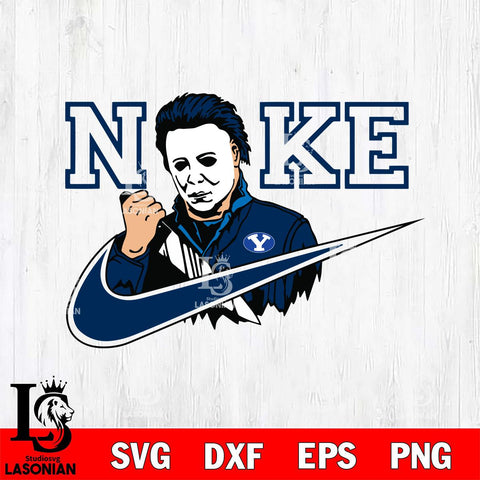 BYU Cougars Michael Myers Nike Svg Eps Dxf Png File, Digital Download, Instant Download