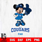 BYU Cougars #1 Fan Minnie Mouse Svg Eps Dxf Png File, Digital Download, Instant Download