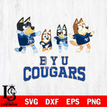 BYU Cougars Bluey Dance Mode Squats Svg Eps Dxf Png File, Digital Download, Instant Download