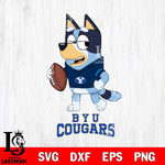 BYU Cougars Bluey Football Sport Svg Eps Dxf Png File, Digital Download ,Instant Download, Cricut File