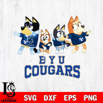 BYU Cougars Bluey Mode Dance Squats Svg Eps Dxf Png File, Digital Download, Instant Download